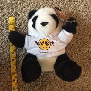 Honolulu Hard Rock Cafe Panda Stuffed Animal 8”